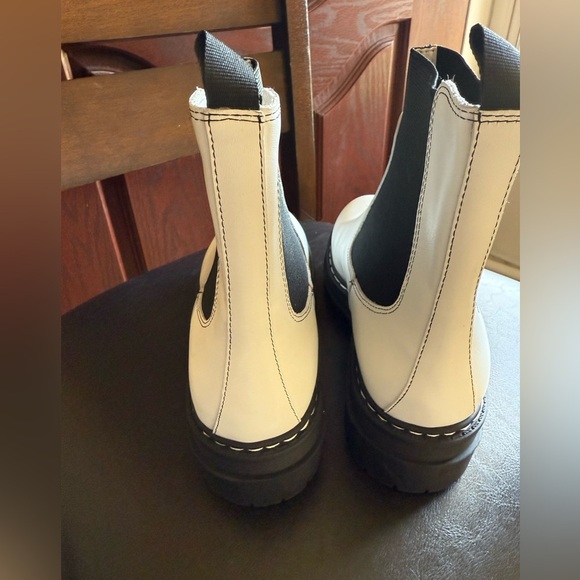 MARC FISHER BERMUDA LUG PLATFORM WHITE BOOTS STRETCHY PULL ON NEW NO TAGS 8.5 - Picture 11 of 14